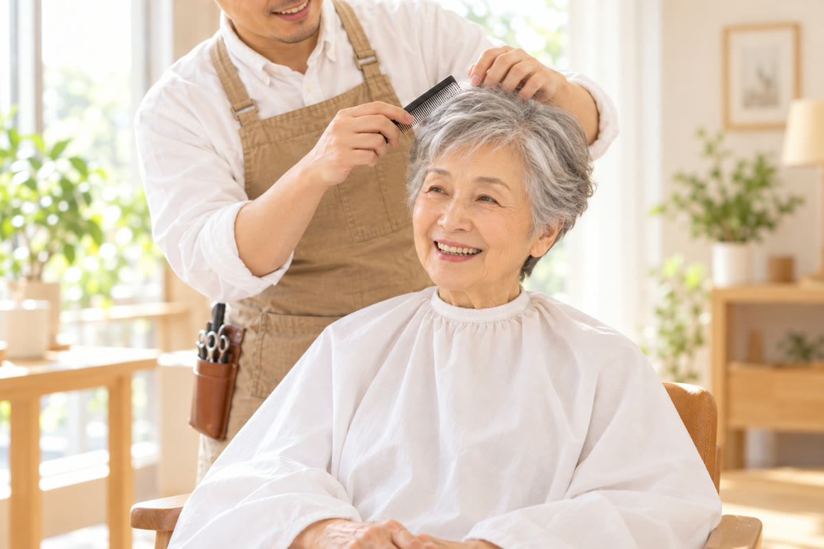 出張散髪のイメージ